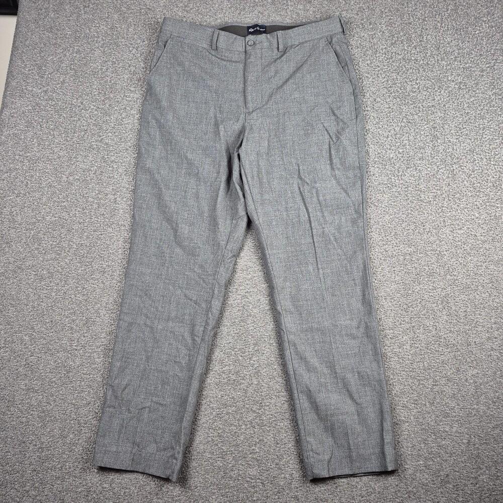 Robert Graham Performance Dress Pants Mens Size 36x30 Gray Stretch Model 1520248